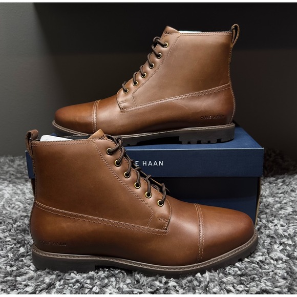 Cole Haan Boots Mens Size 10 Brown Bayou Grand‎ Lug Cushioned C39937 - Picture 2 of 7